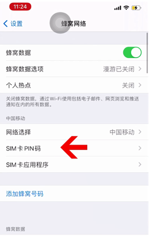 衡水苹果14维修网分享如何给iPhone14的SIM卡设置密码 